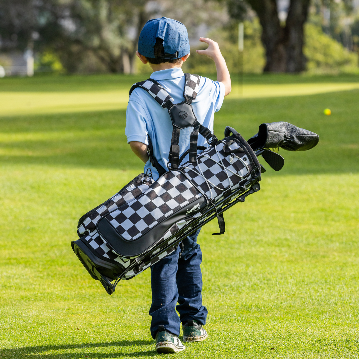 Recess Kids Golf Bag | Black/White Checker