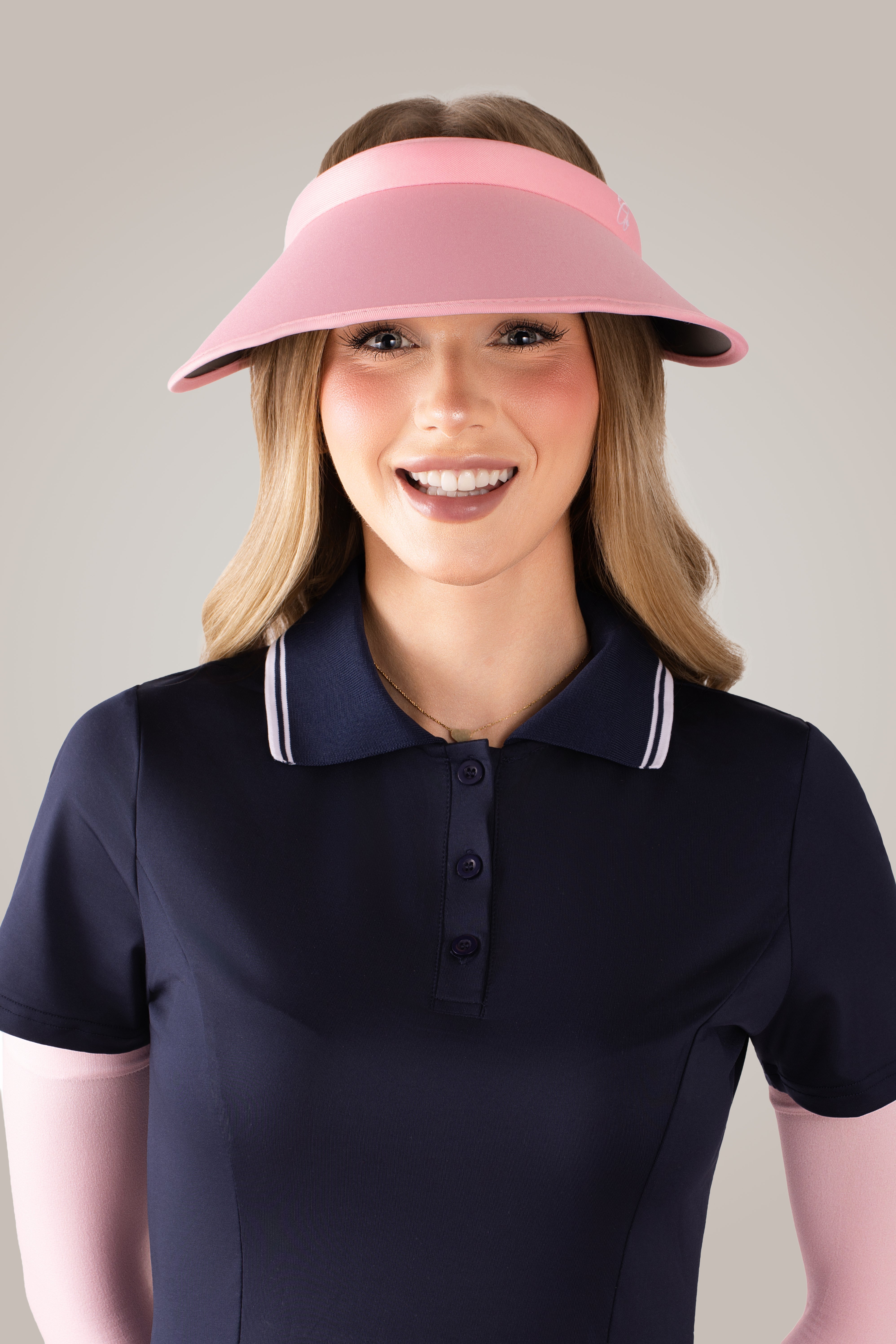 Pink Wide Brim Slide On Visor