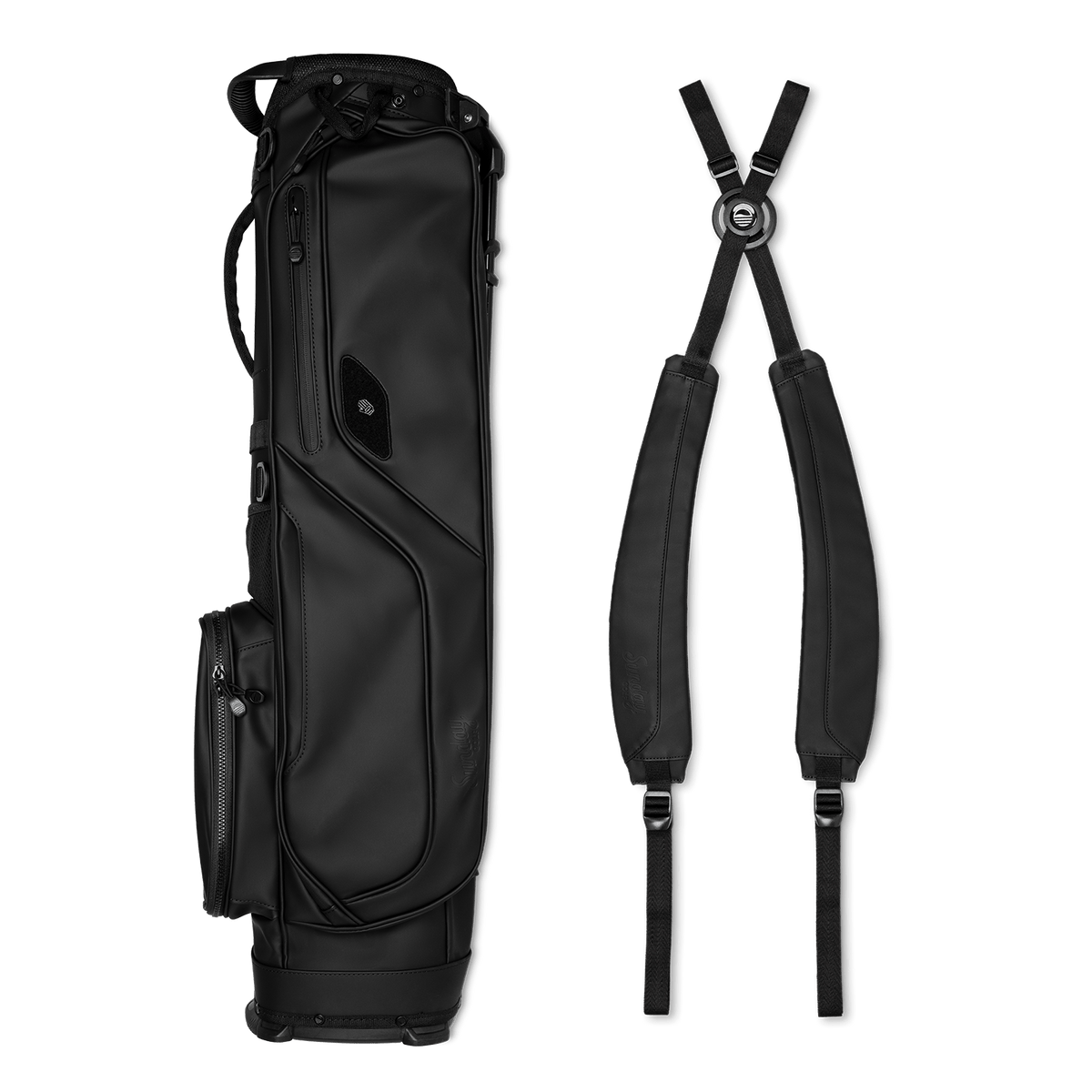 El Camino S-Class | Black Vegan Leather Mid Size Stand Bag