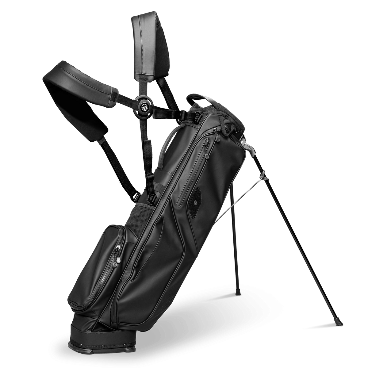 El Camino S-Class | Black Vegan Leather Mid Size Stand Bag