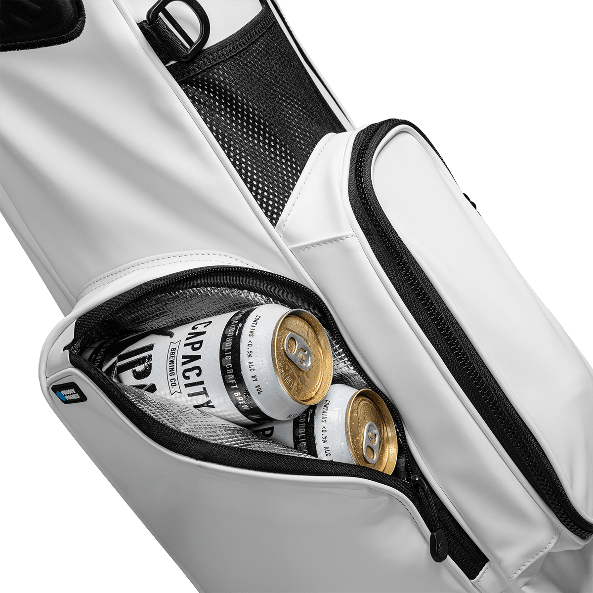 El Camino S-Class | White Vegan Leather Mid Size Stand Bag