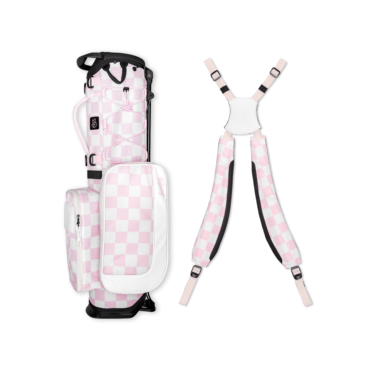 Recess Kids Golf Bag | Pink/White Checker