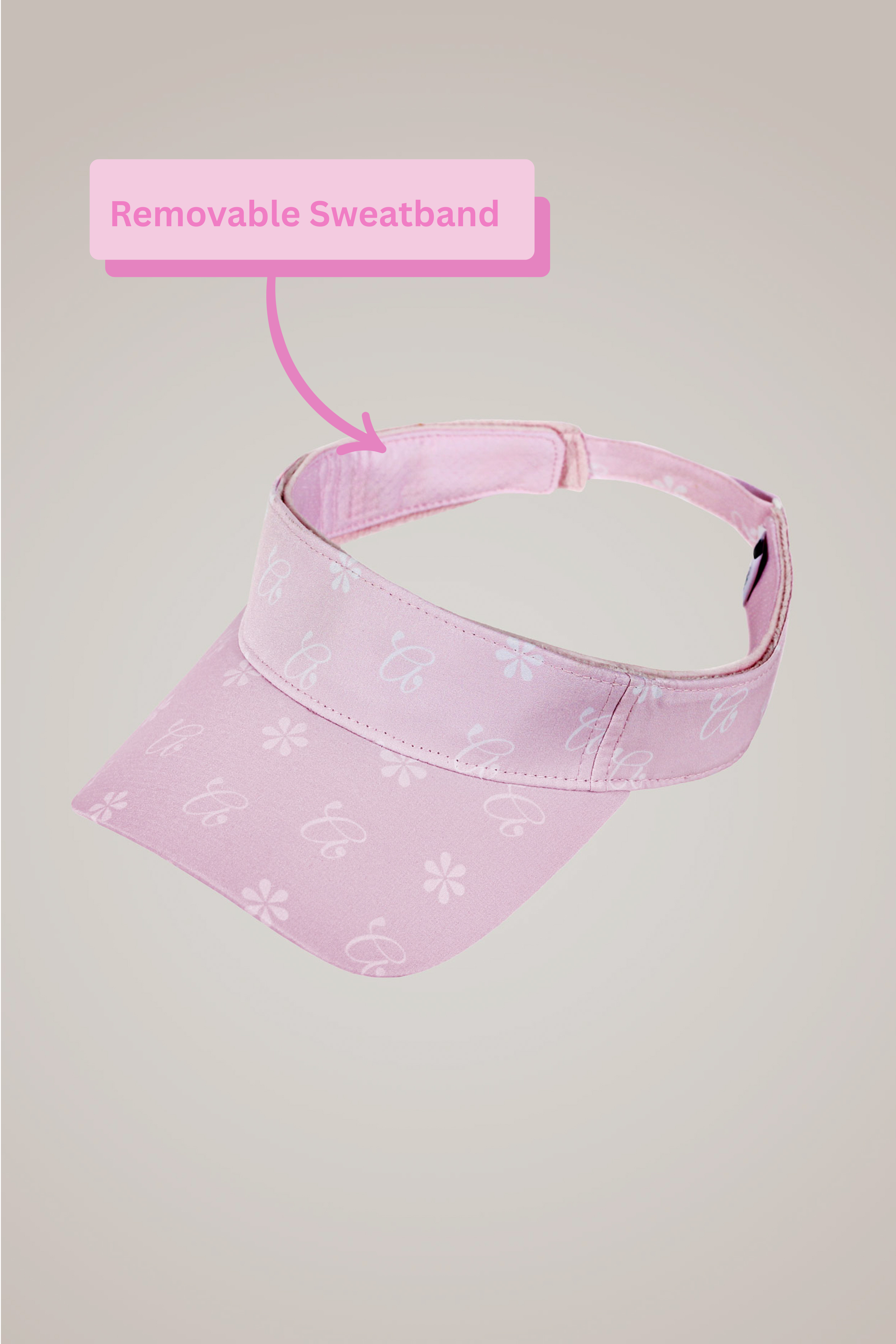 Pink Flowers Sport Visor