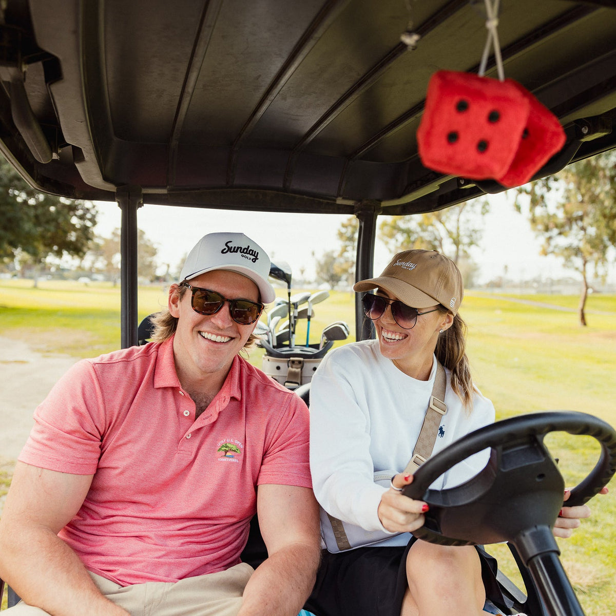 Sunday Golf Rope Hat | White & black