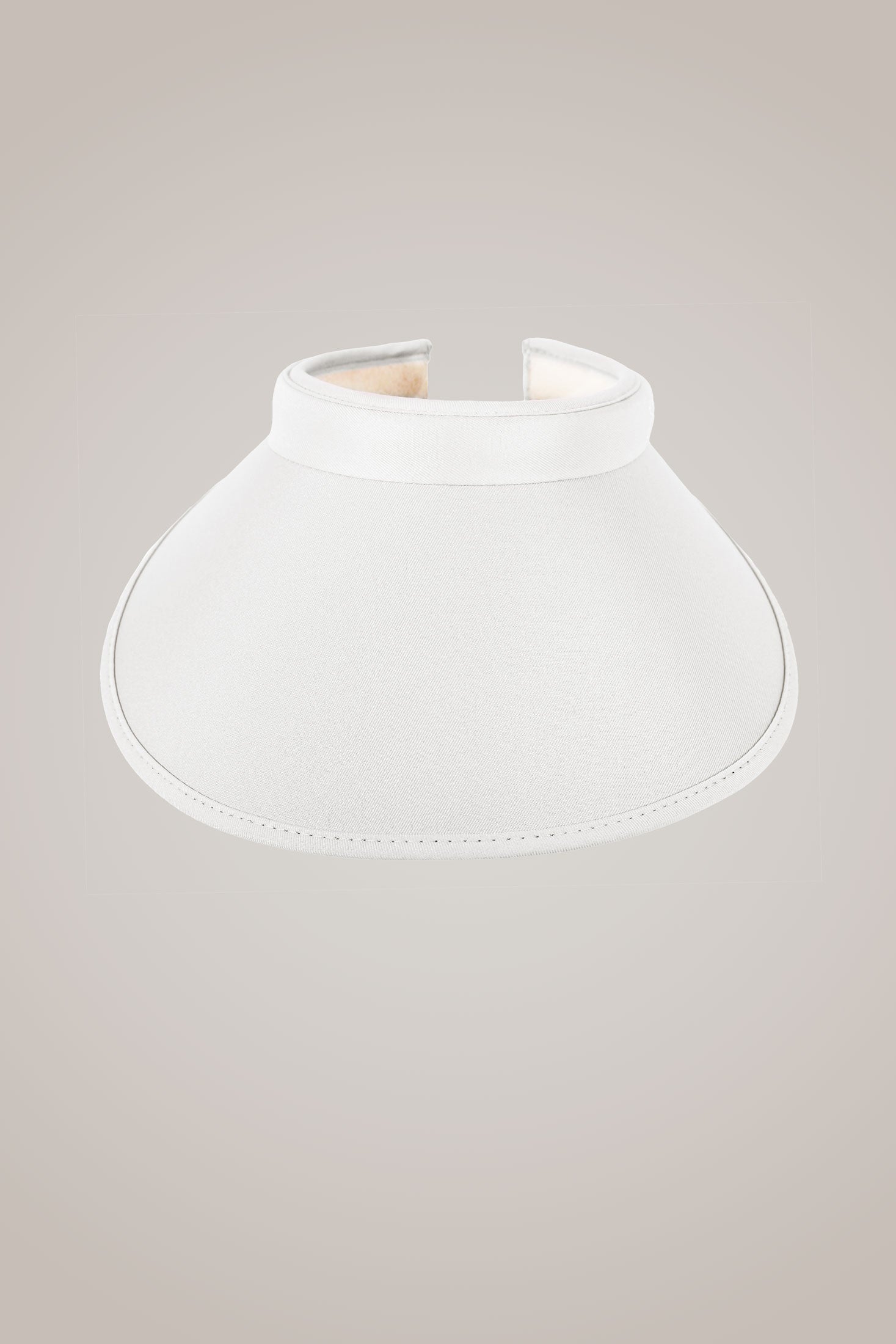 White Wide Brim Slide On Visor