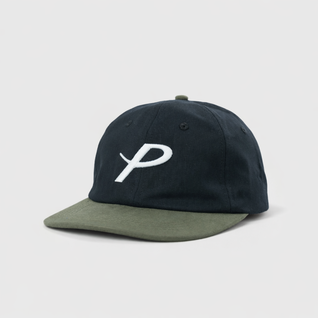 “P” CANVAS CAP | BLACK/GREEN
