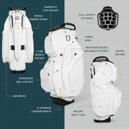 Big Rig S-Class | White Vegan Leather Cart Bag
