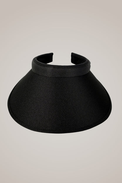 Black Wide Brim Slide On Visor