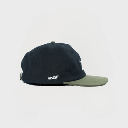 “P” CANVAS CAP | BLACK/GREEN