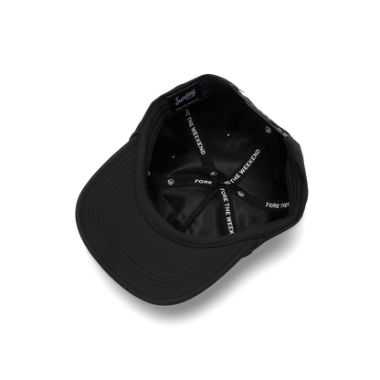 Sundaze Crushable Rope Hat | Black - Black