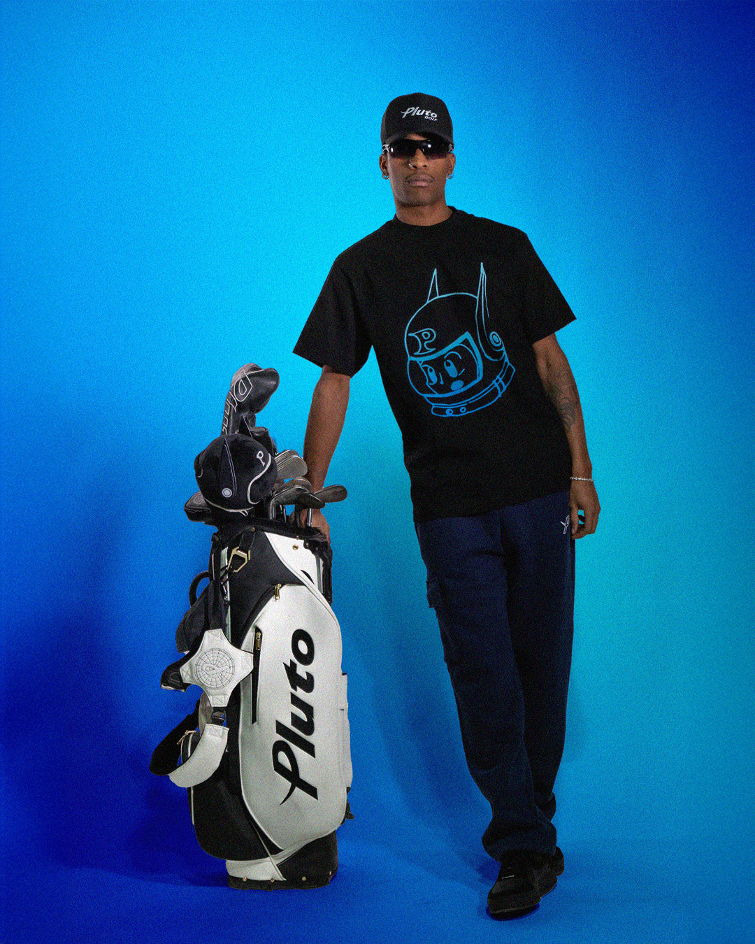 BOY PLUTO TEE | BLACK/BLUE