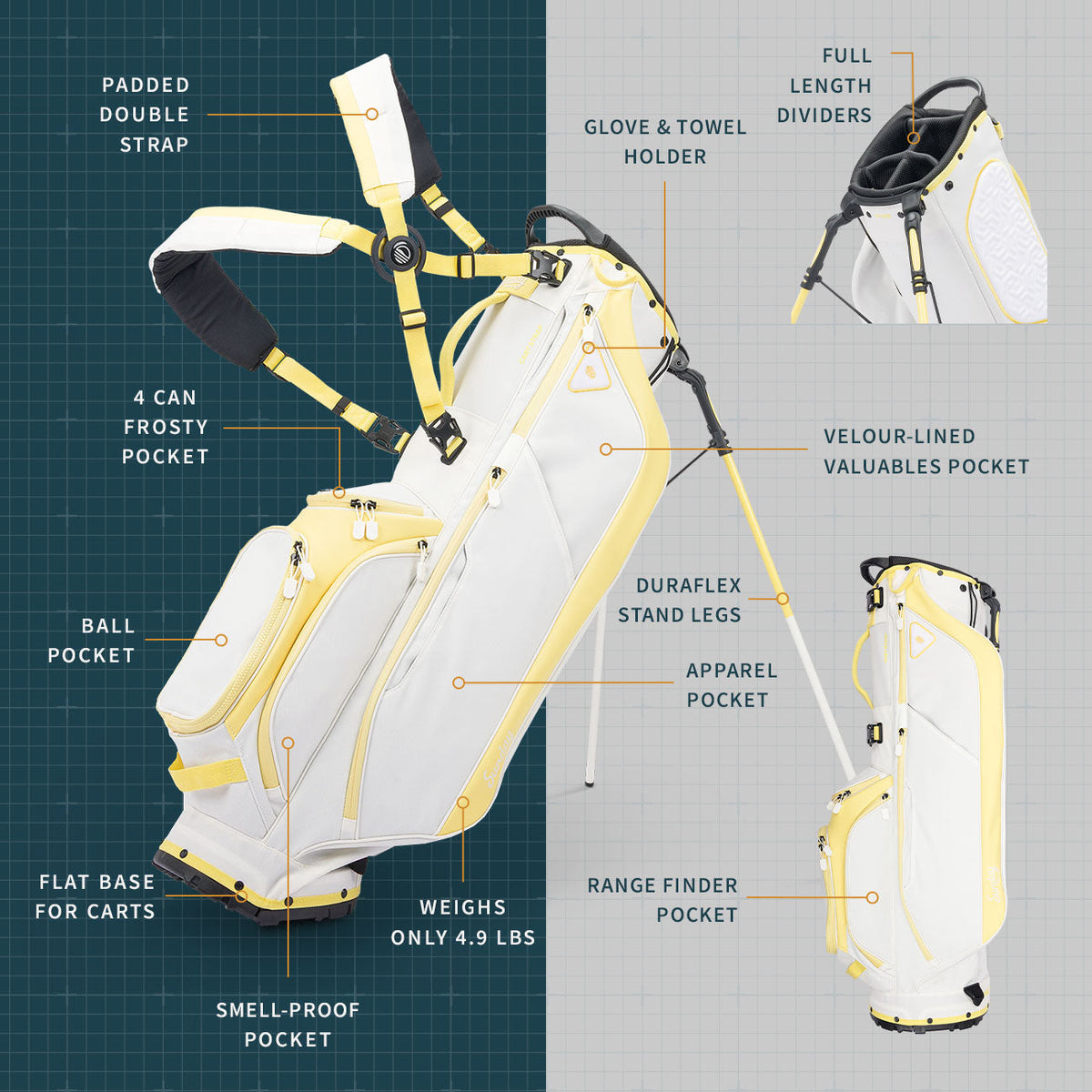 Ryder | Mindy Lemon Full Size Stand Bag